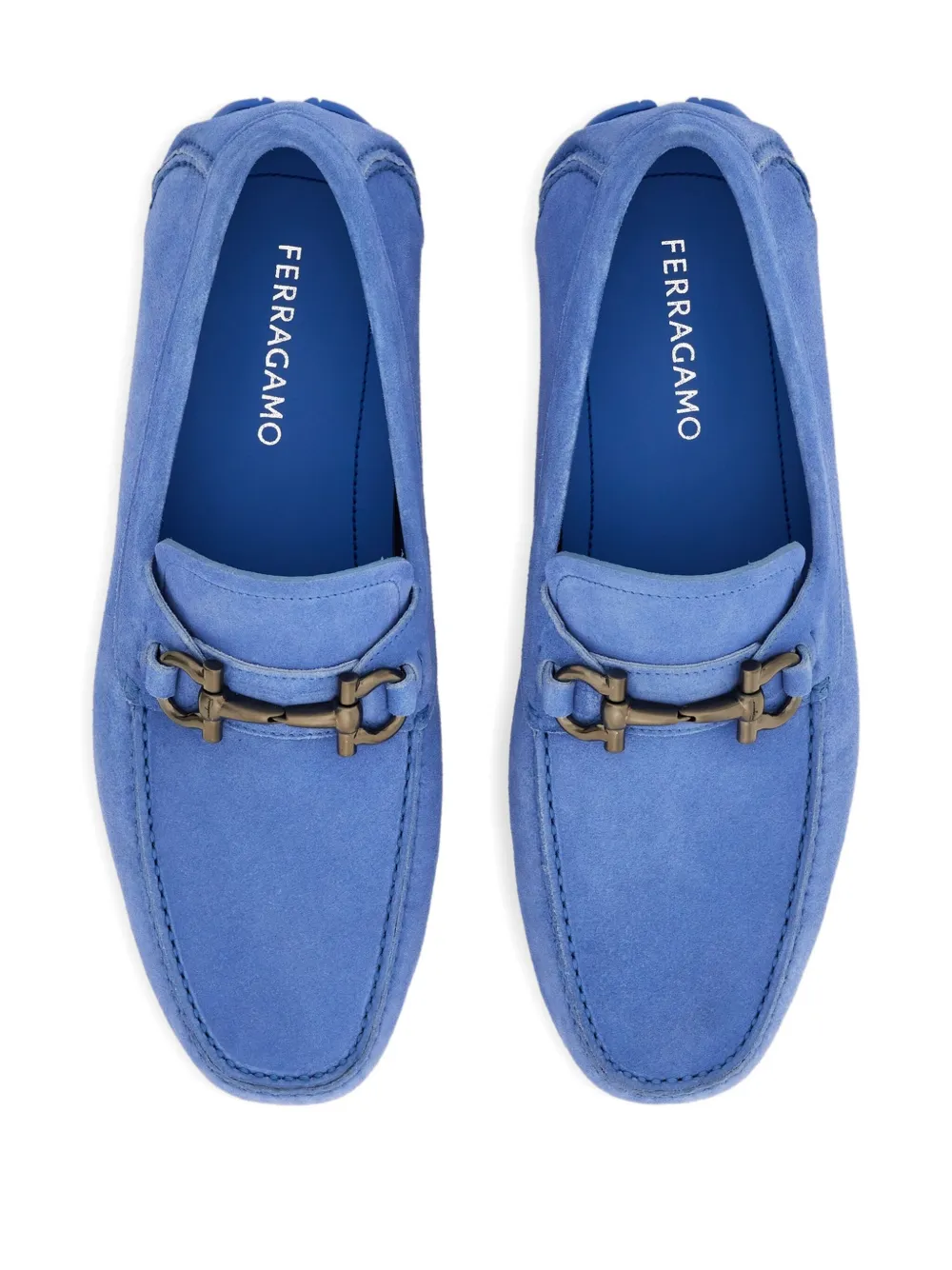 Ferragamo Gancini-buckle loafers Blue