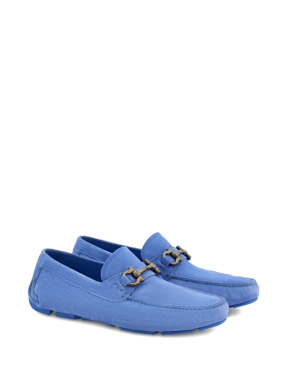 Ferragamo Gancini-buckle loafers Blue