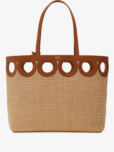 Gancini outline tote bag L