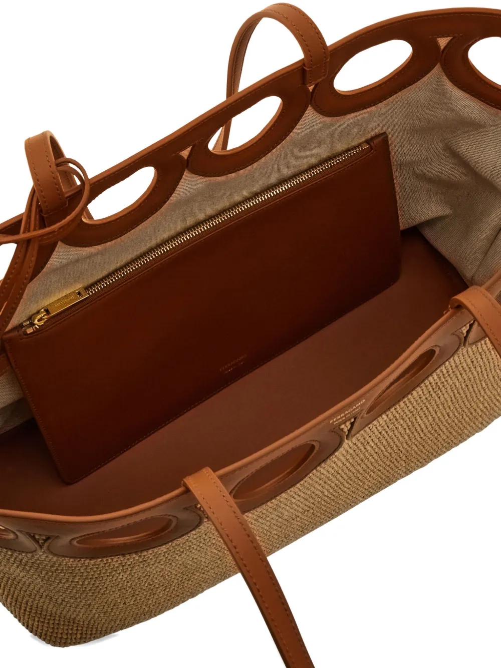 Ferragamo Raffia shopper Beige