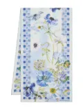 Ferragamo Fiori-print silk scarf - Blue
