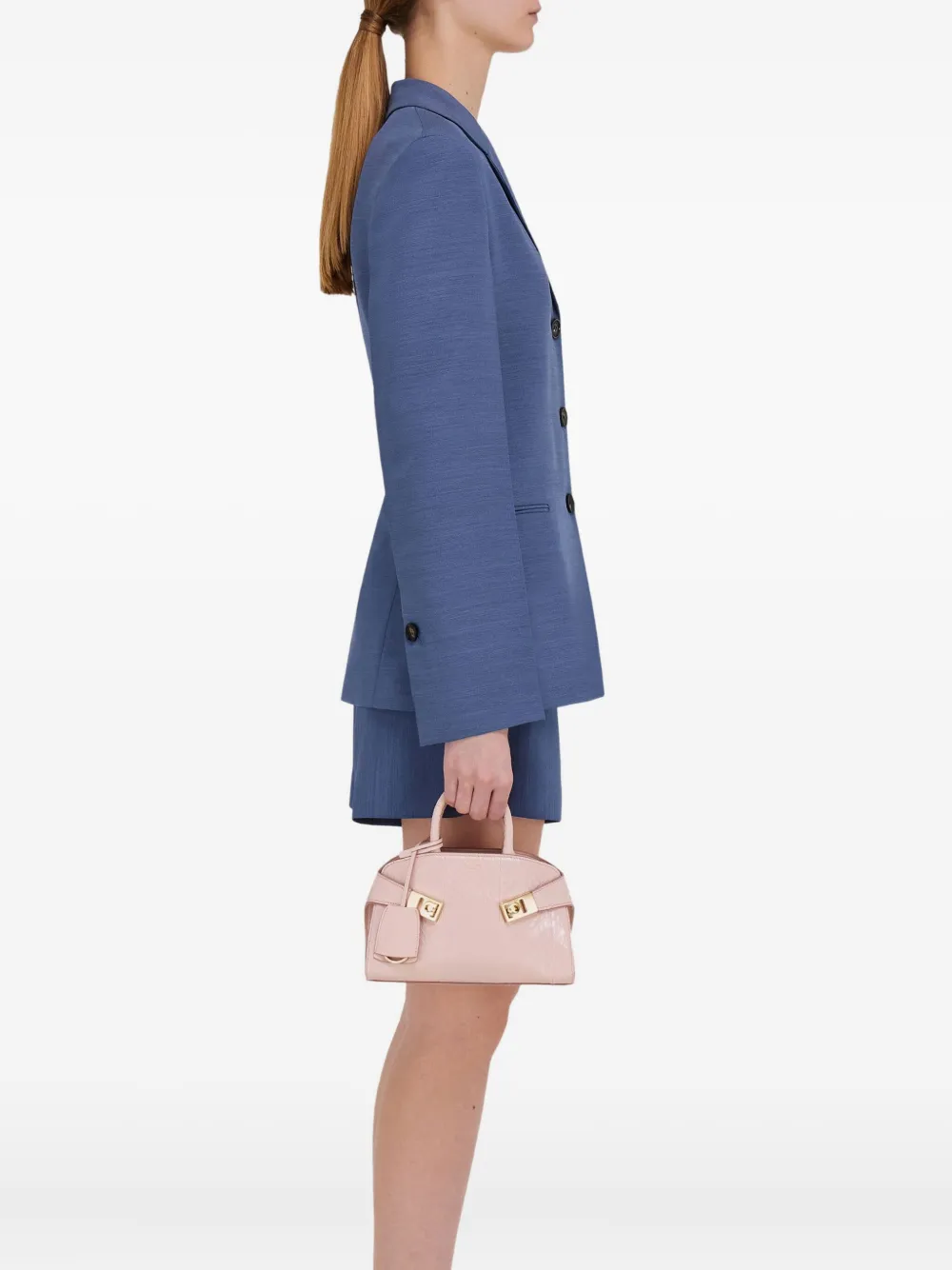 Ferragamo Hug leren shopper - Roze