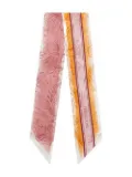 Ferragamo Gravure-print silk bandeau - Orange