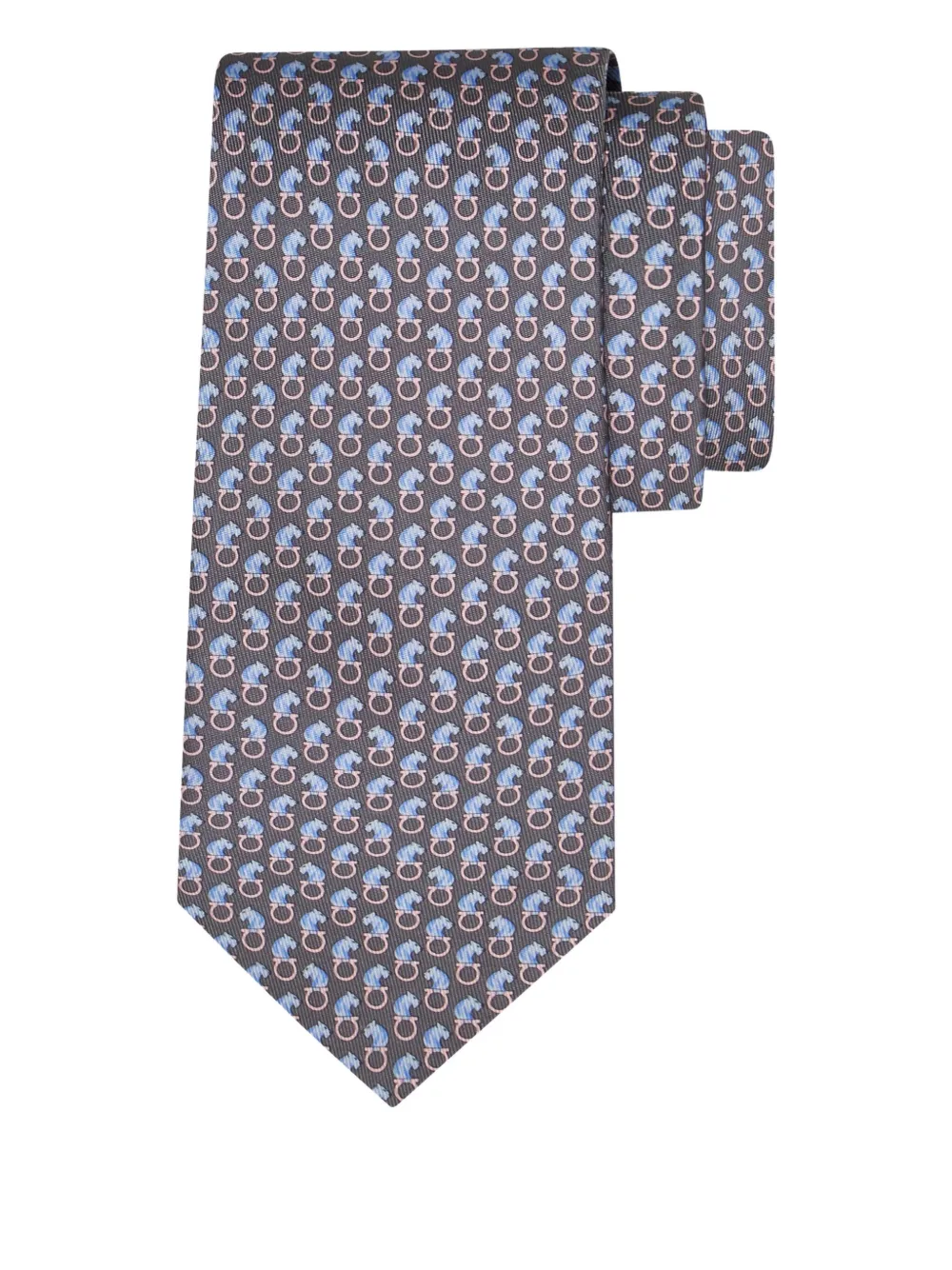 Ferragamo patterned silk tie | Grey | Image 1