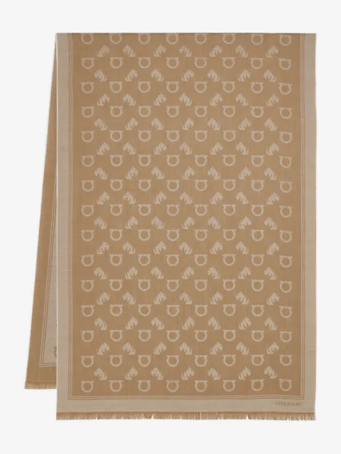 Ferragamo logo-patterned scarf