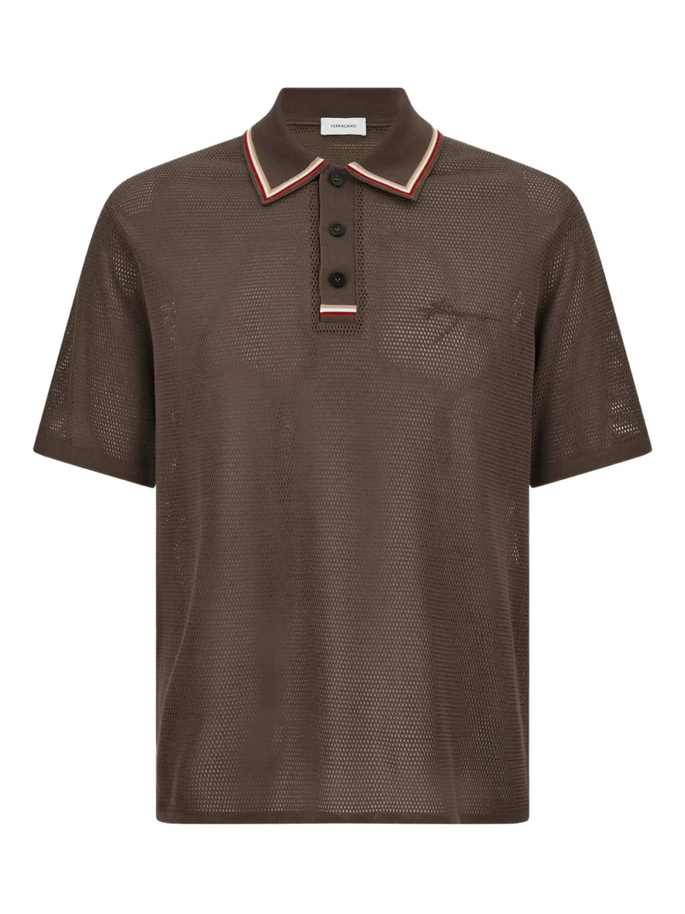 logo-embroidered polo shirt