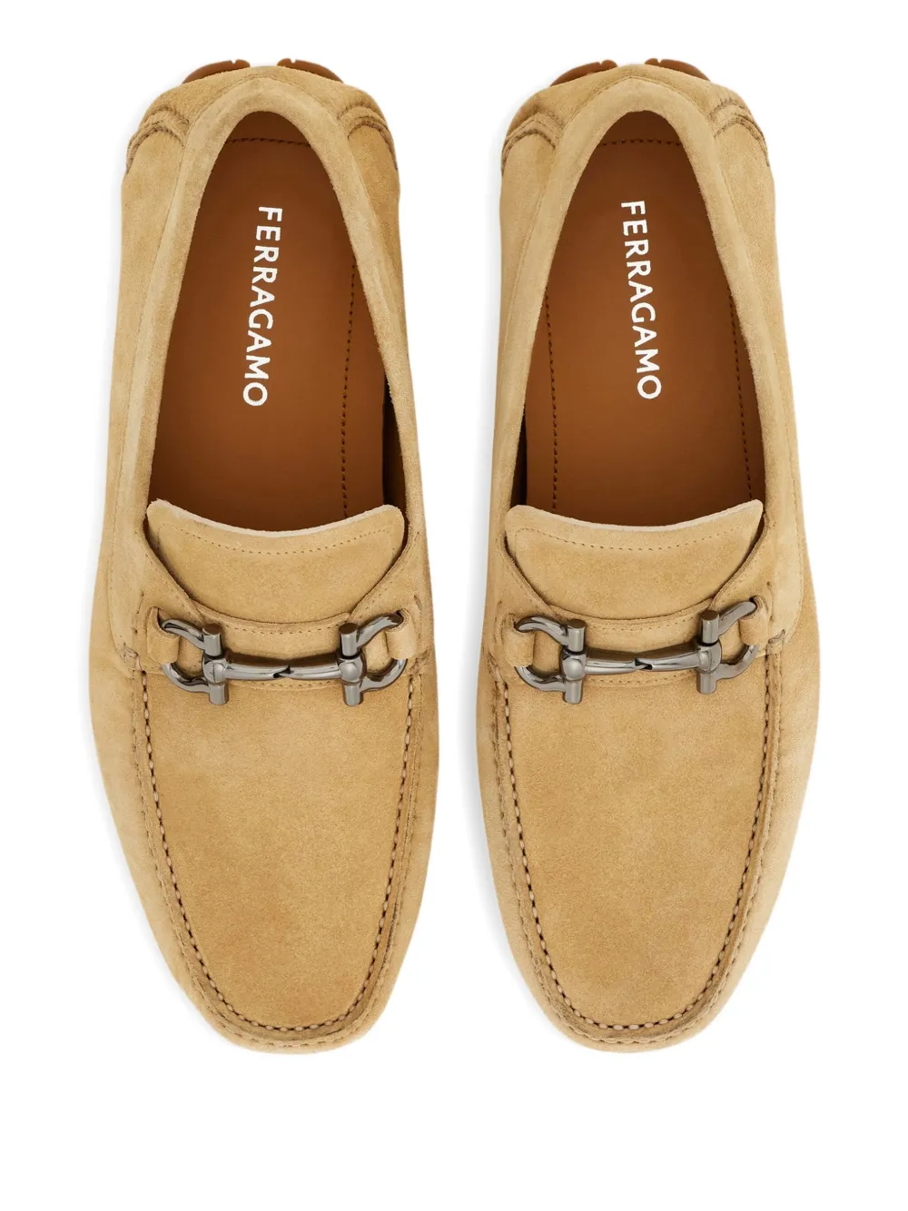 Ferragamo suede loafers Neutrals