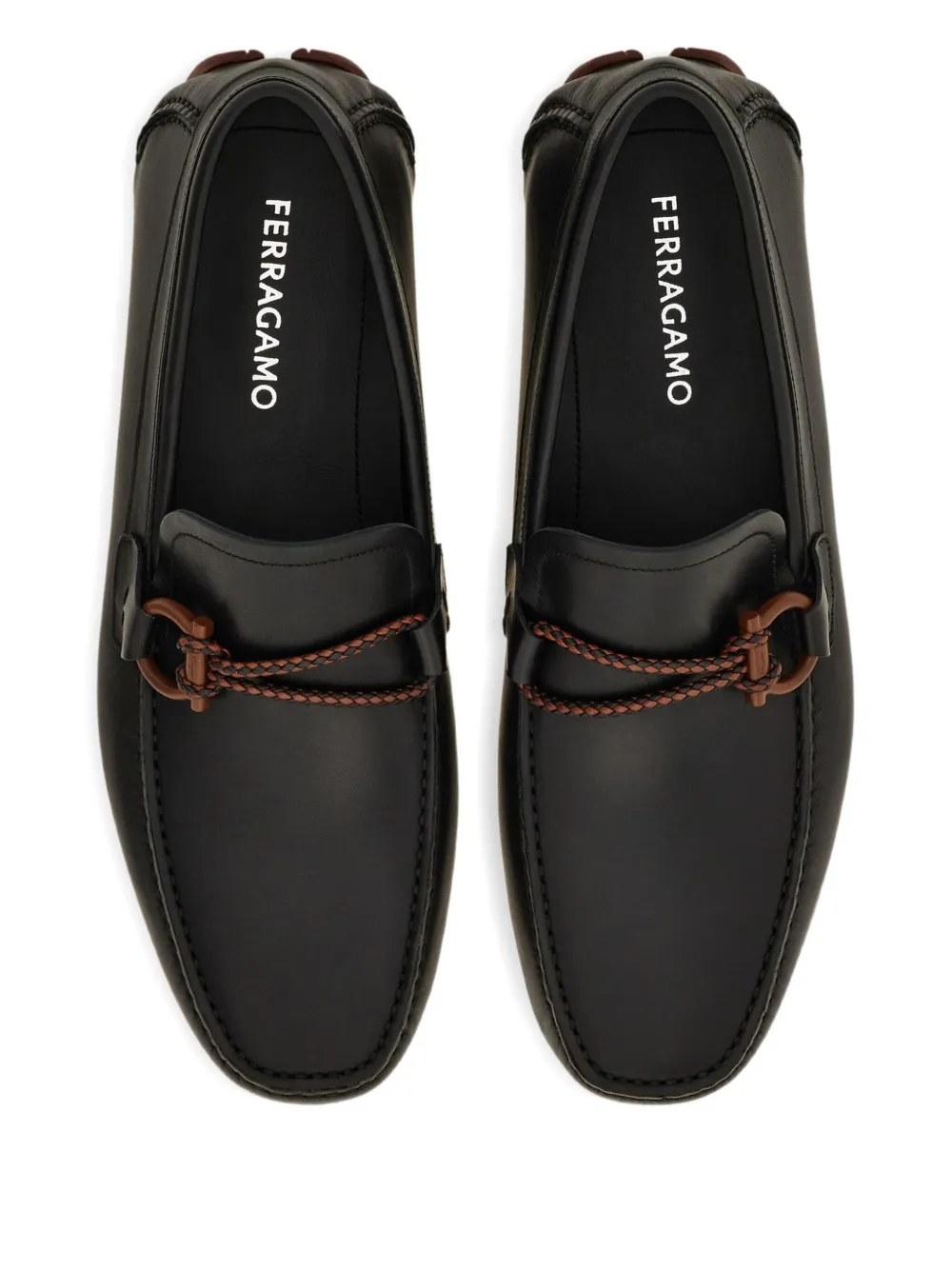 Ferragamo Gancini loafers Black