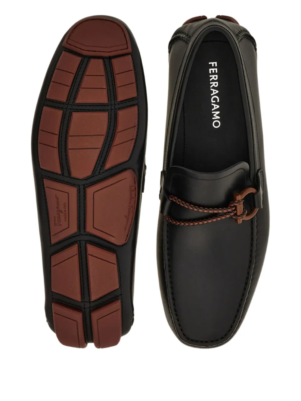 Ferragamo Gancini loafers Black
