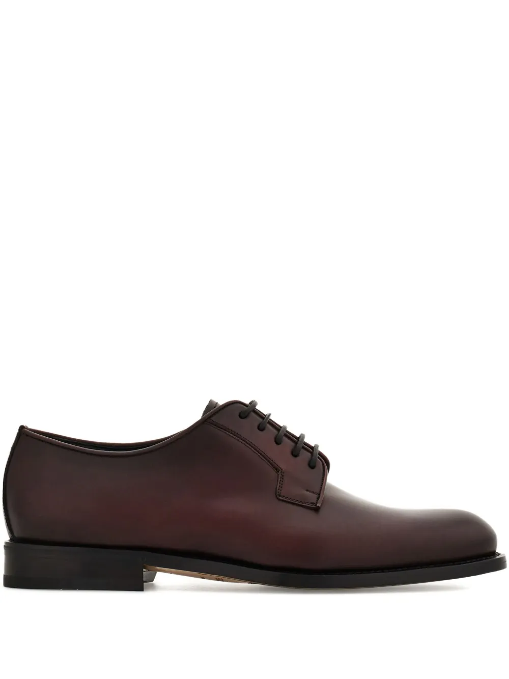 Ferragamo lace-up leather derby shoes Red