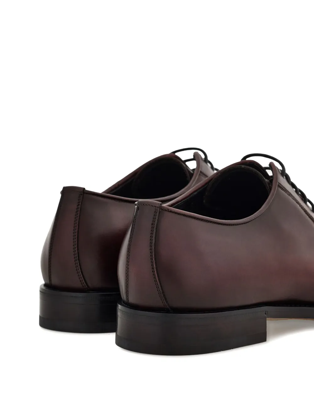 Ferragamo lace-up leather derby shoes Red