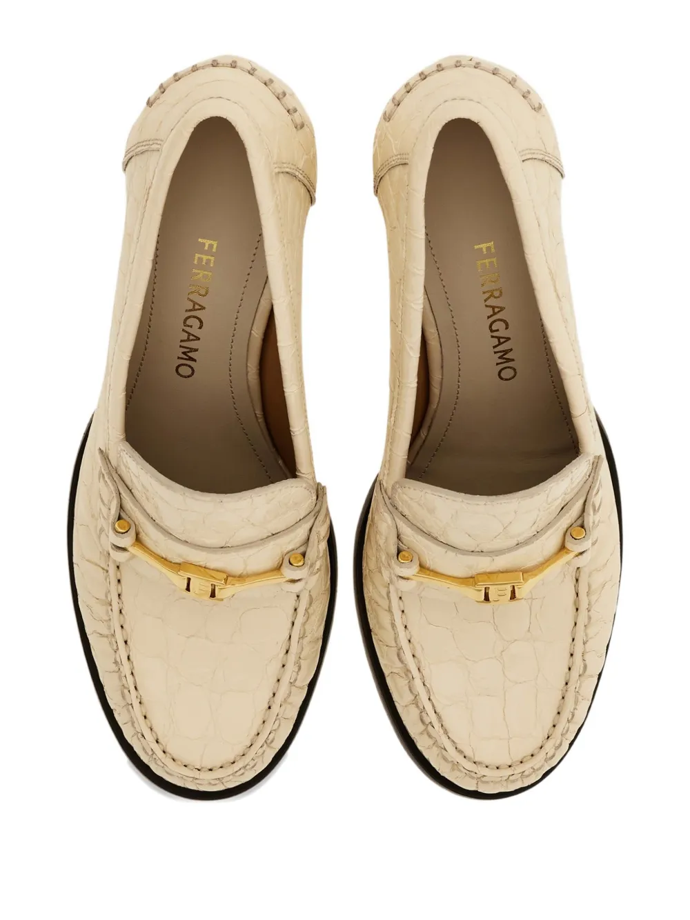 Ferragamo 70mm leather loafers White