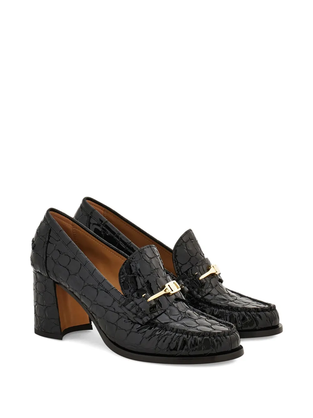 Ferragamo 70mm leather loafers Black