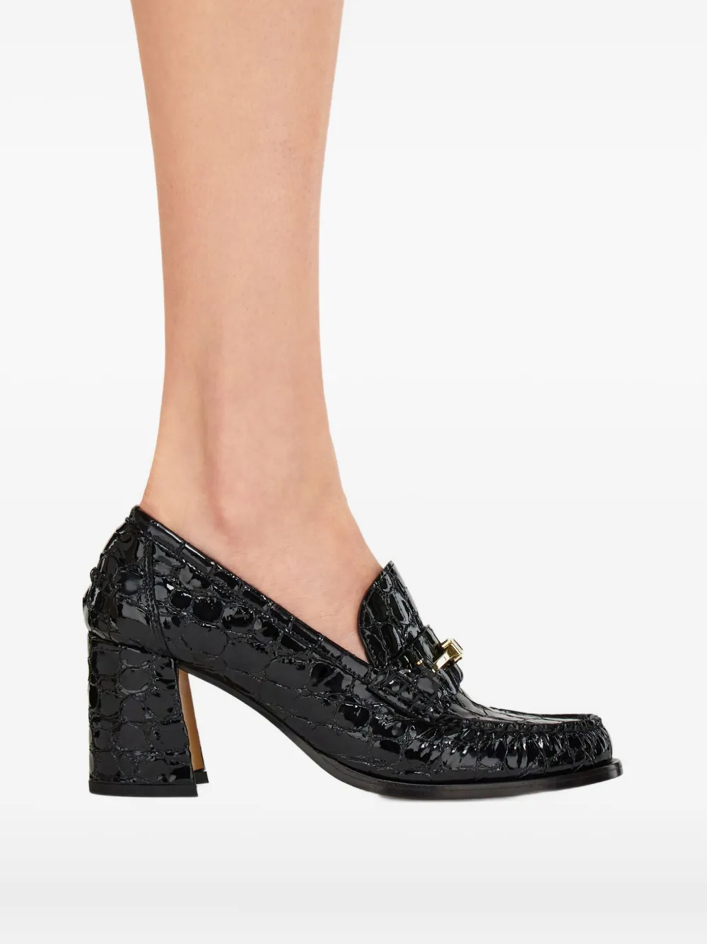 Ferragamo 70mm leather loafers Black