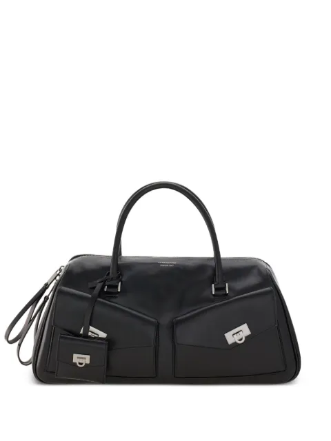 Ferragamo medium leather flap-pockets tote bag