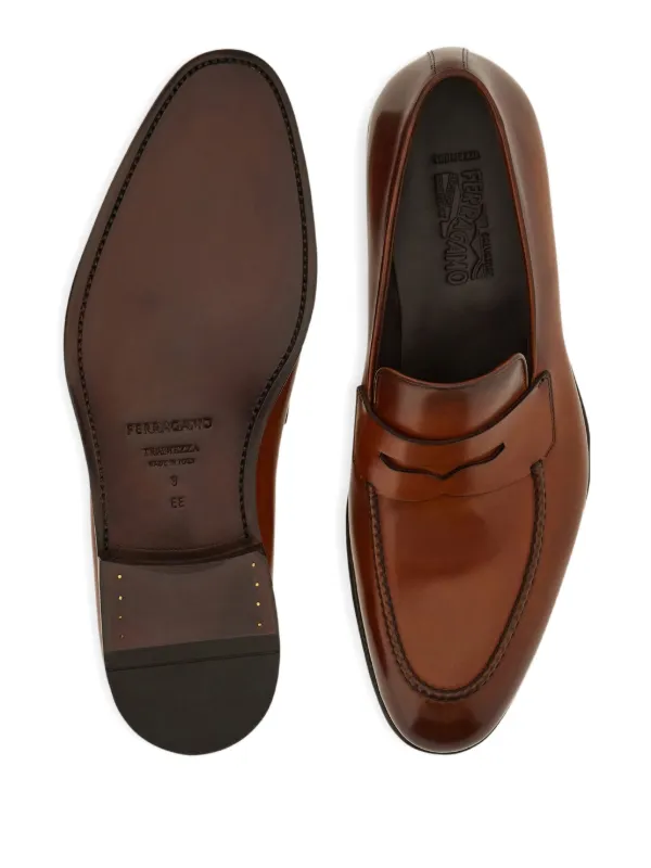 Ferragamo Tramezza ペニーローファー | ブラウン | FARFETCH JP