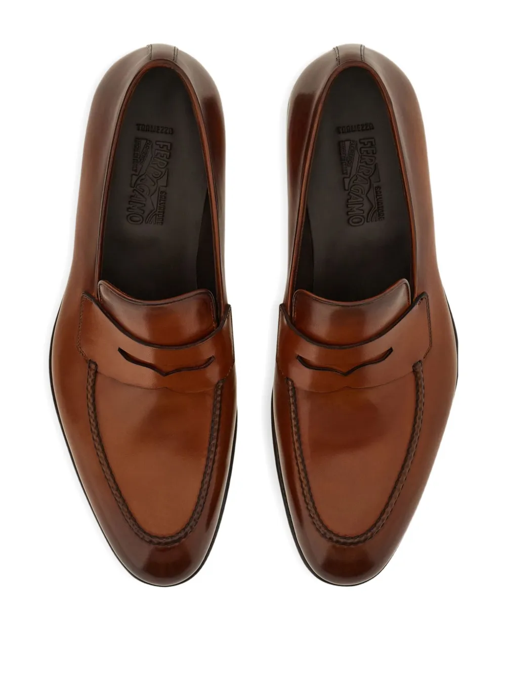 Ferragamo Tramezza penny loafers Brown