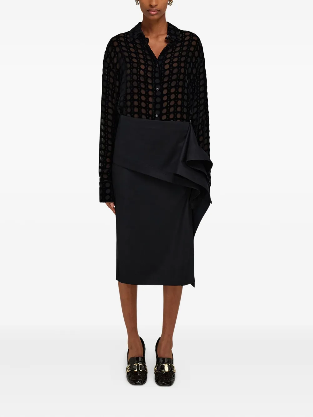 Ferragamo Asymmetrische rok Zwart