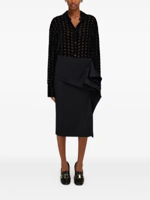 スカート FERRAGAMO SKIRT (112960780696 NERO) スカート FERRAGAMO SKIRT (112960780696 NERO) Ferragamo