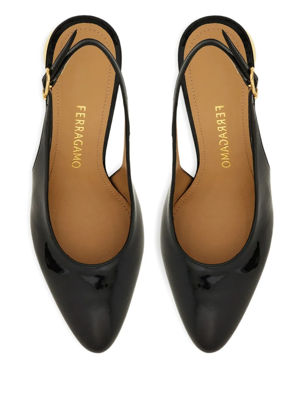 Ferragamo 55 mm pumps met bolvormige hak Zwart