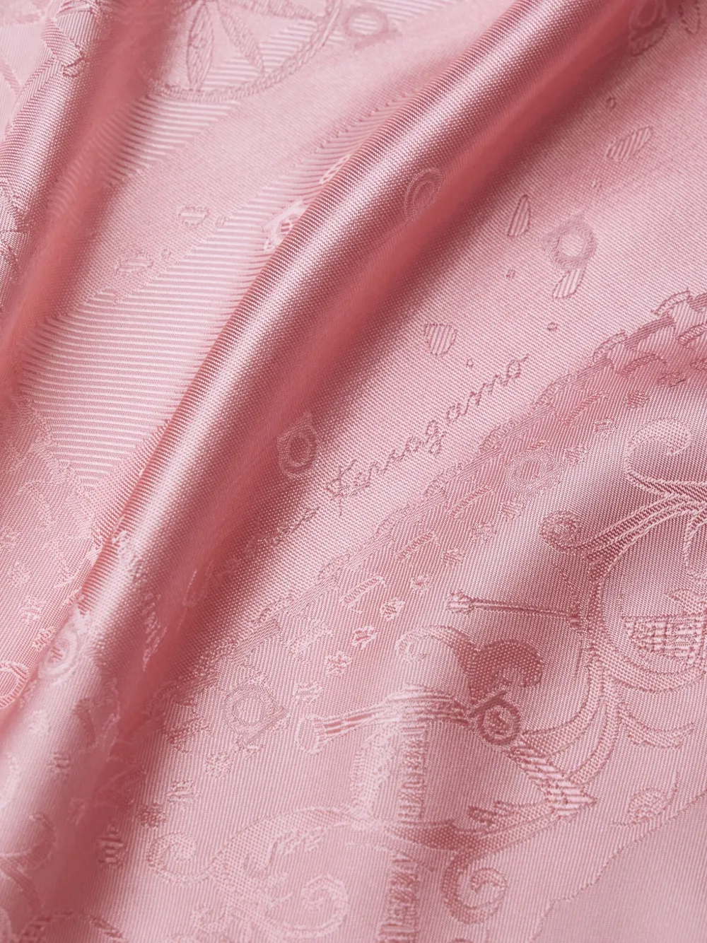 Ferragamo Silk Jacquard Scarf With Palazzo Motif
