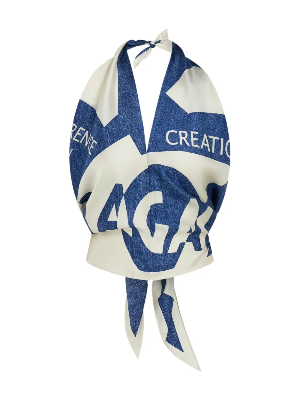 Ferragamo Zijden sjaal met Venna-print Blauw