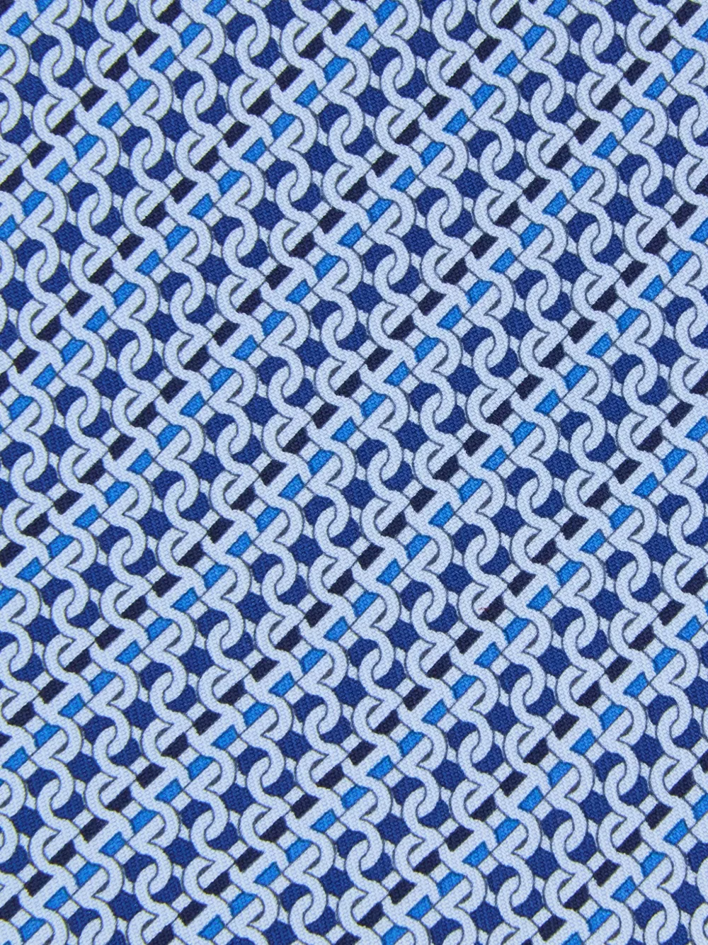 Ferragamo Zijden stropdas met patroon Blauw