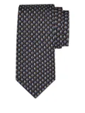 Ferragamo sailboat-patterned tie - Black