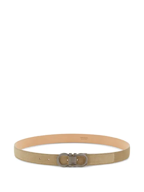Ferragamo Gancini-buckle suede belt