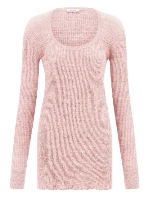 Ferragamo ribbed long-sleeve mini dress