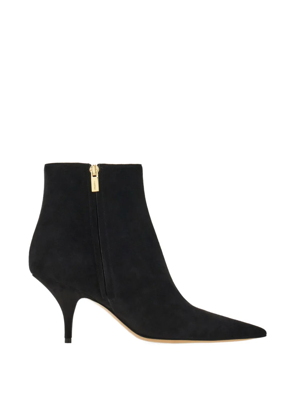 Ferragamo 70 mm leren laarzen met uitgesneden details Zwart