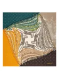 Ferragamo Madras-print silk foulard - Green