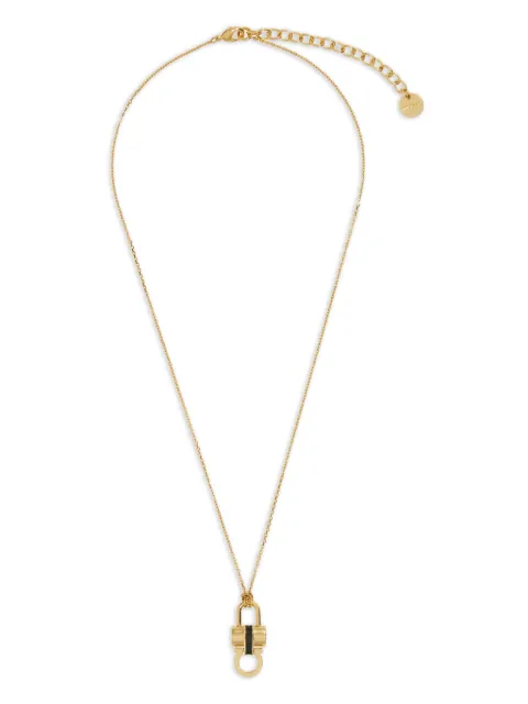 Ferragamo padlock-pendant necklace