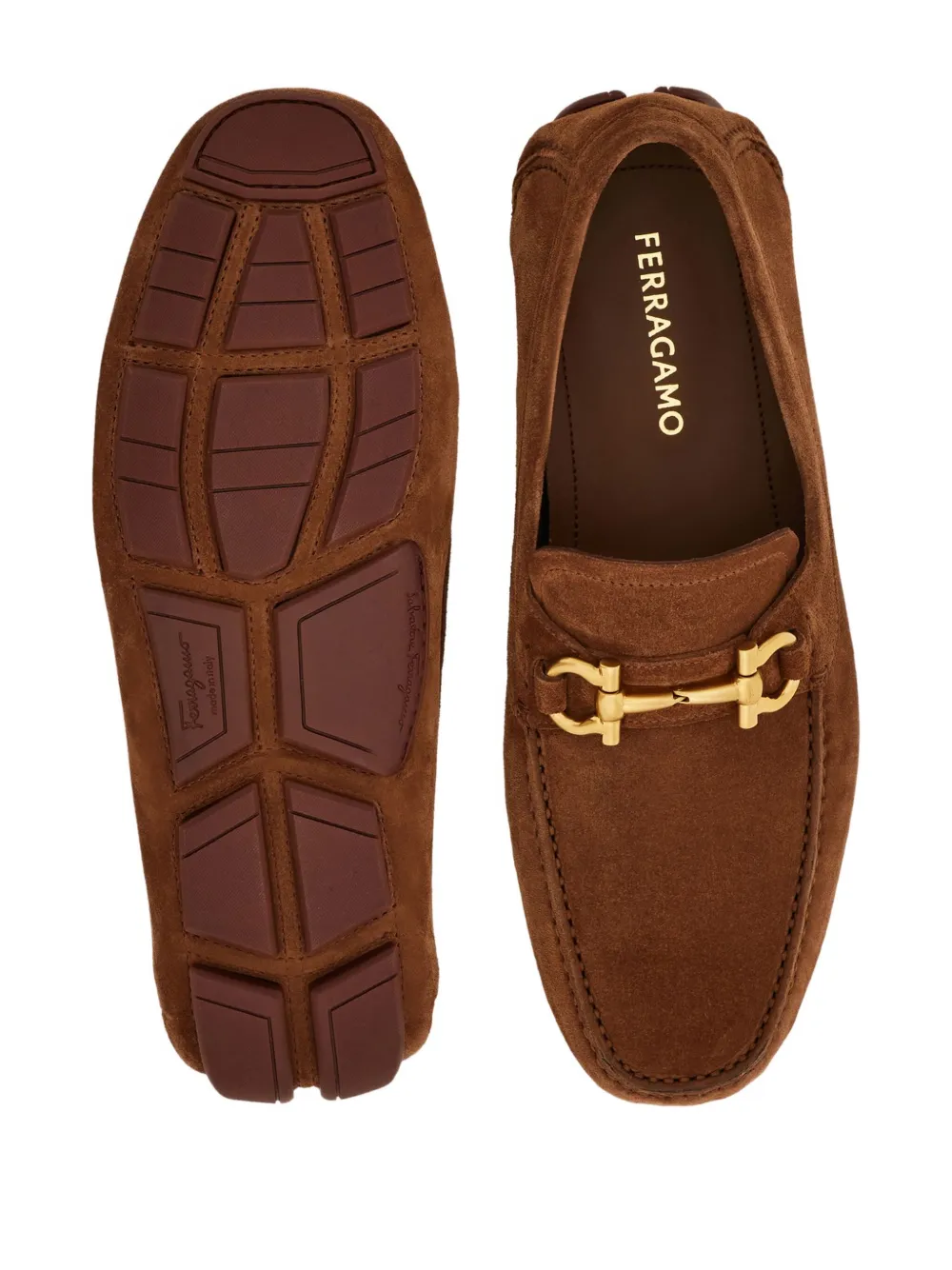 Ferragamo suede loafers Brown