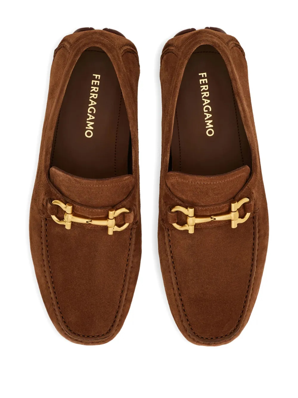 Ferragamo suede loafers Brown