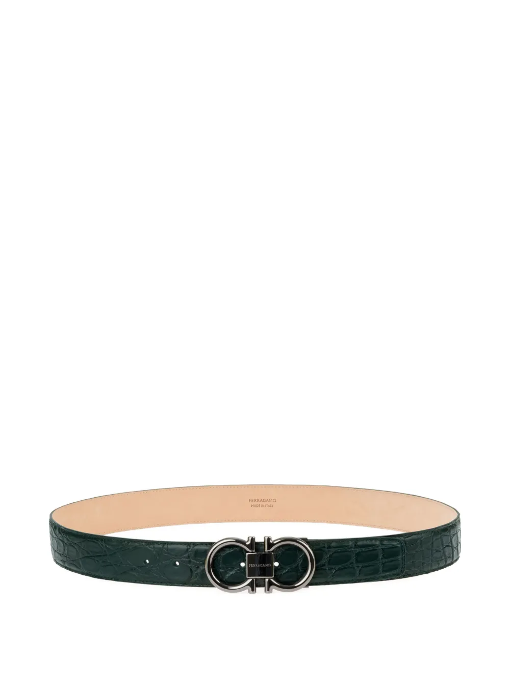 Ferragamo adjustable Gancini belt | Green | Image 1