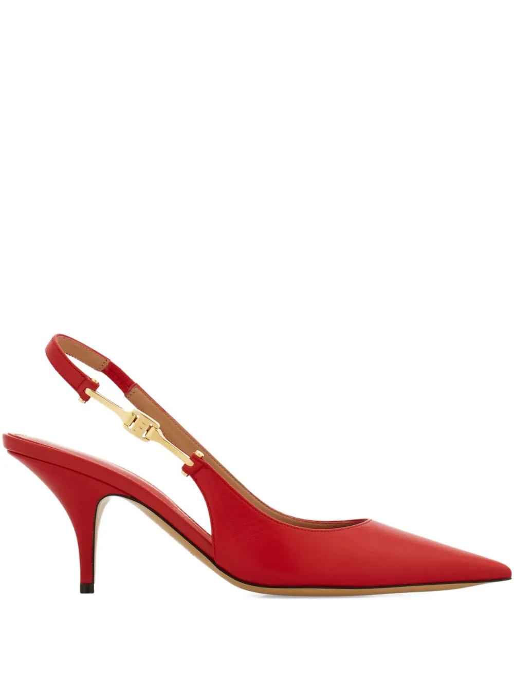 Ferragamo 70mm leather pumps Red