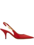 Ferragamo 70mm leather pumps - Red
