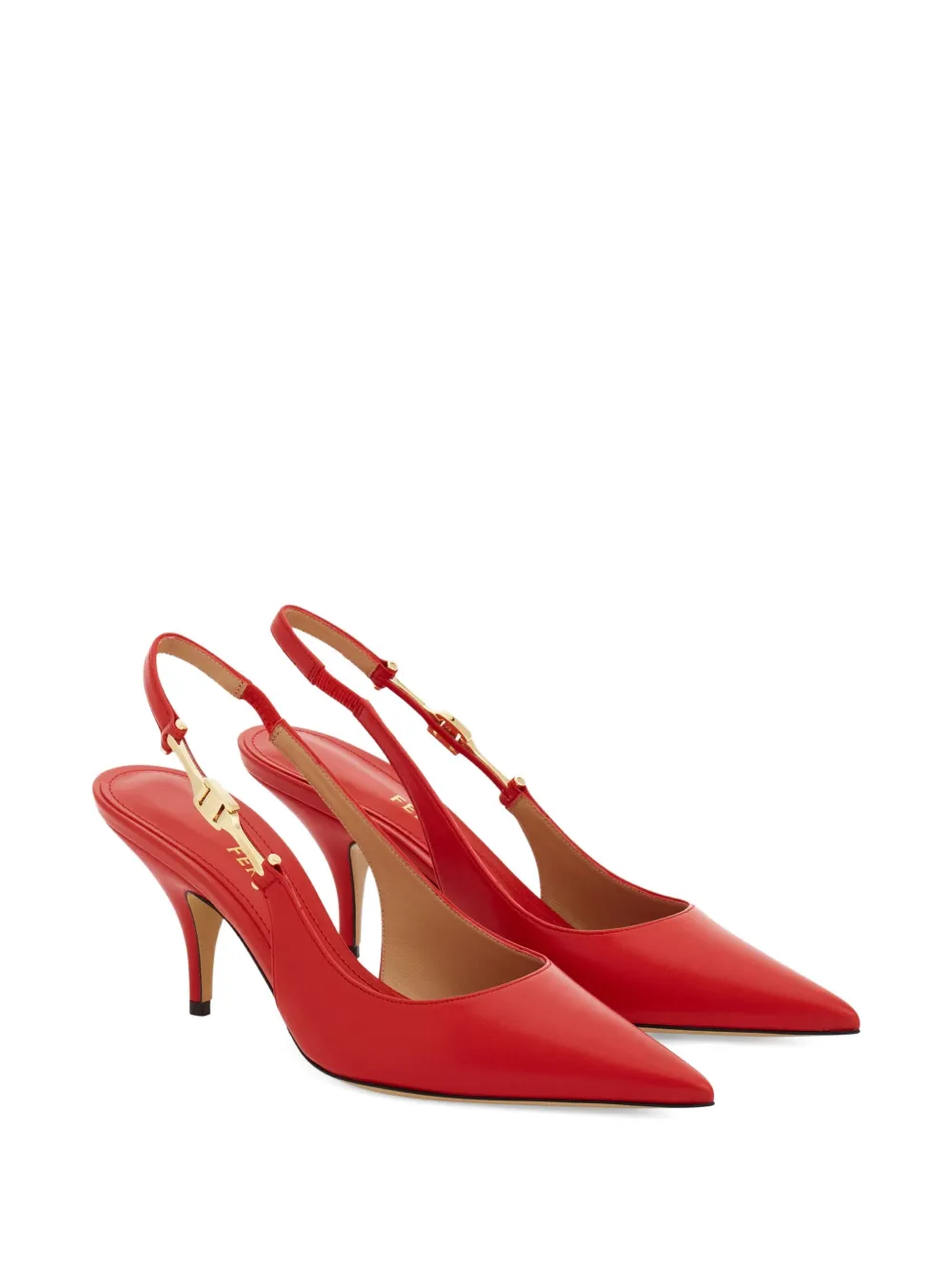 Ferragamo 70mm leather pumps Red