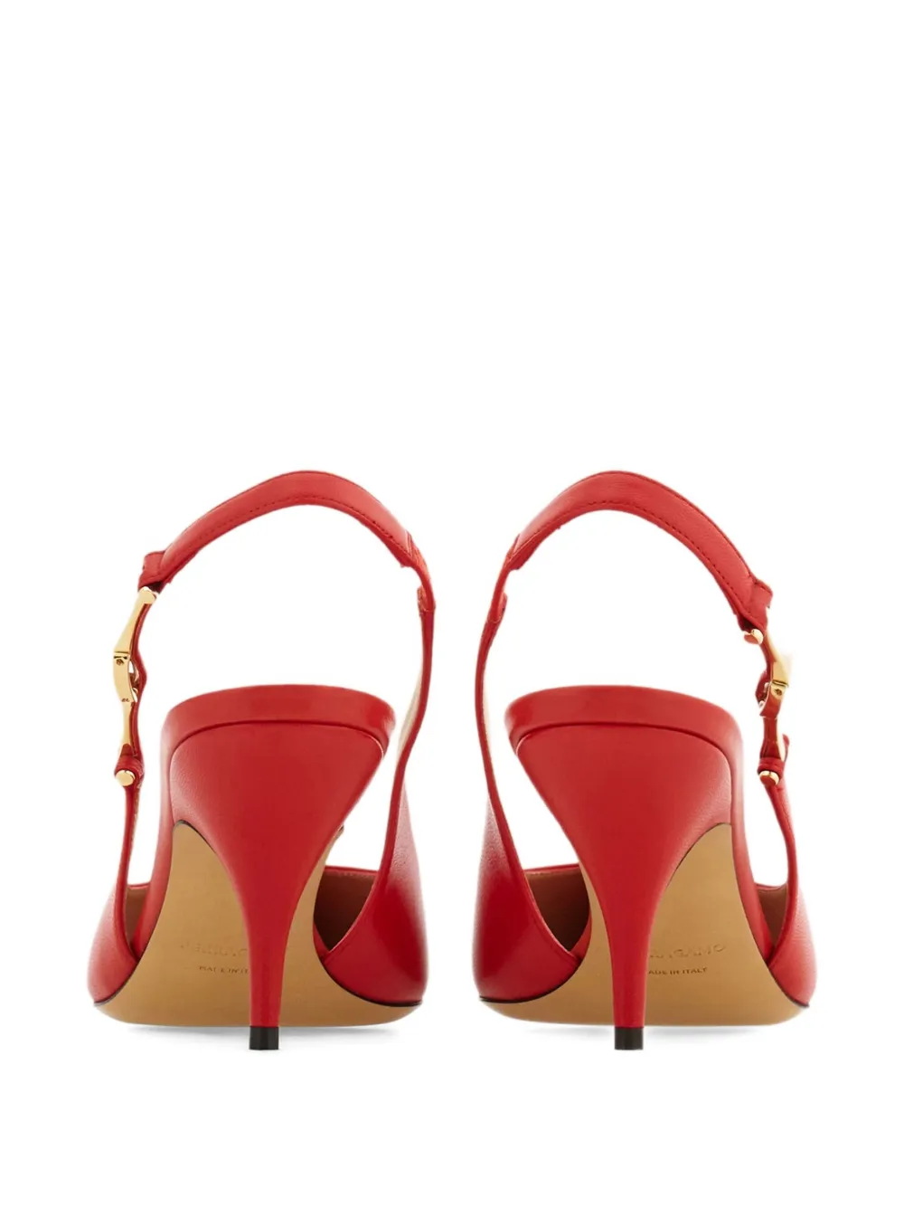 Ferragamo 70mm leather pumps Red