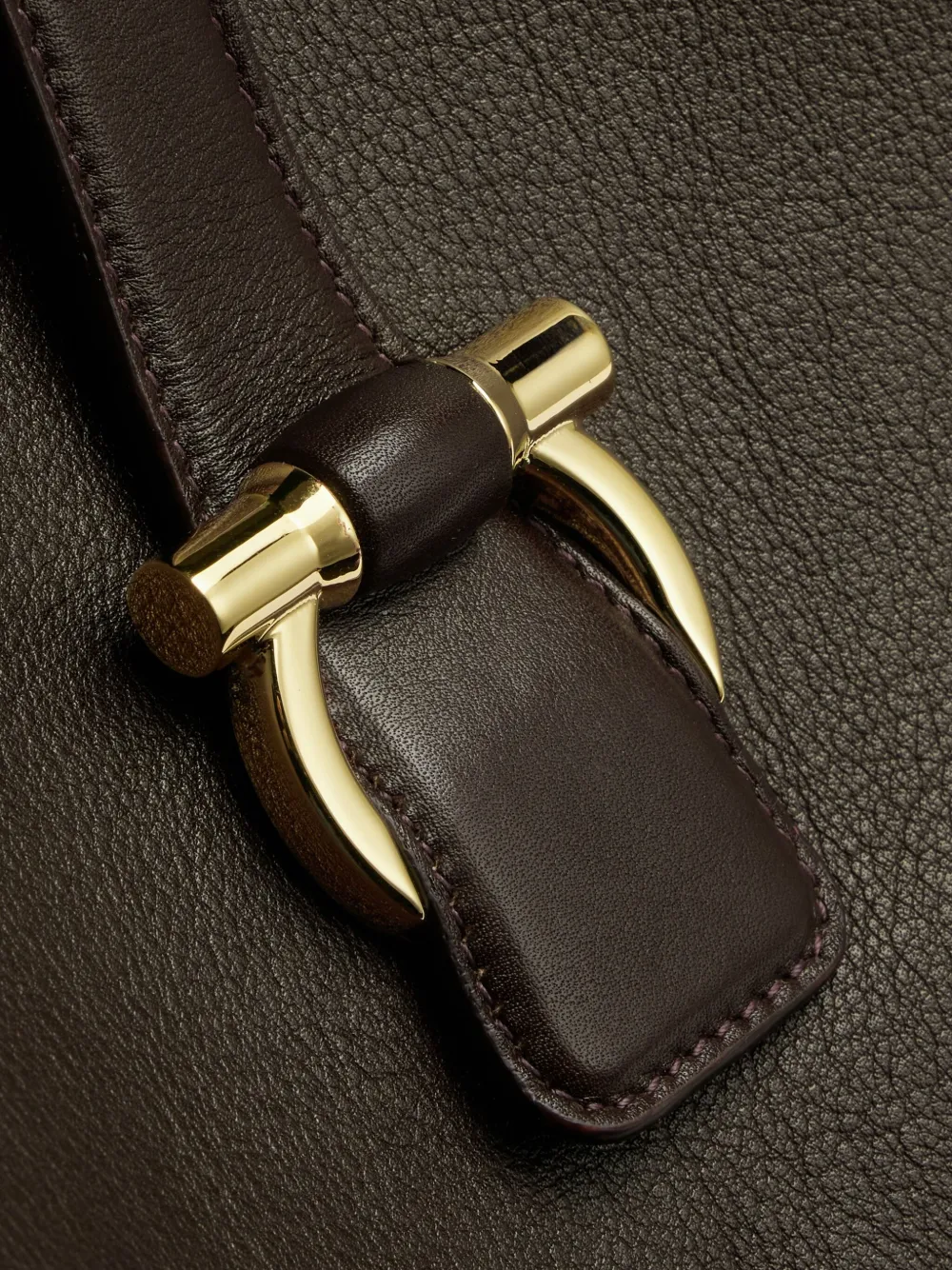 Ferragamo Leren shopper Grijs