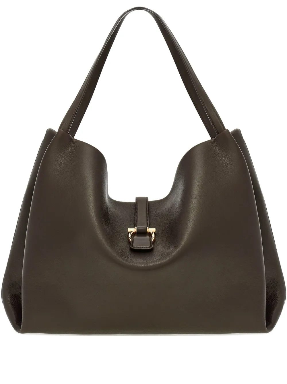 Ferragamo Leren shopper Grijs