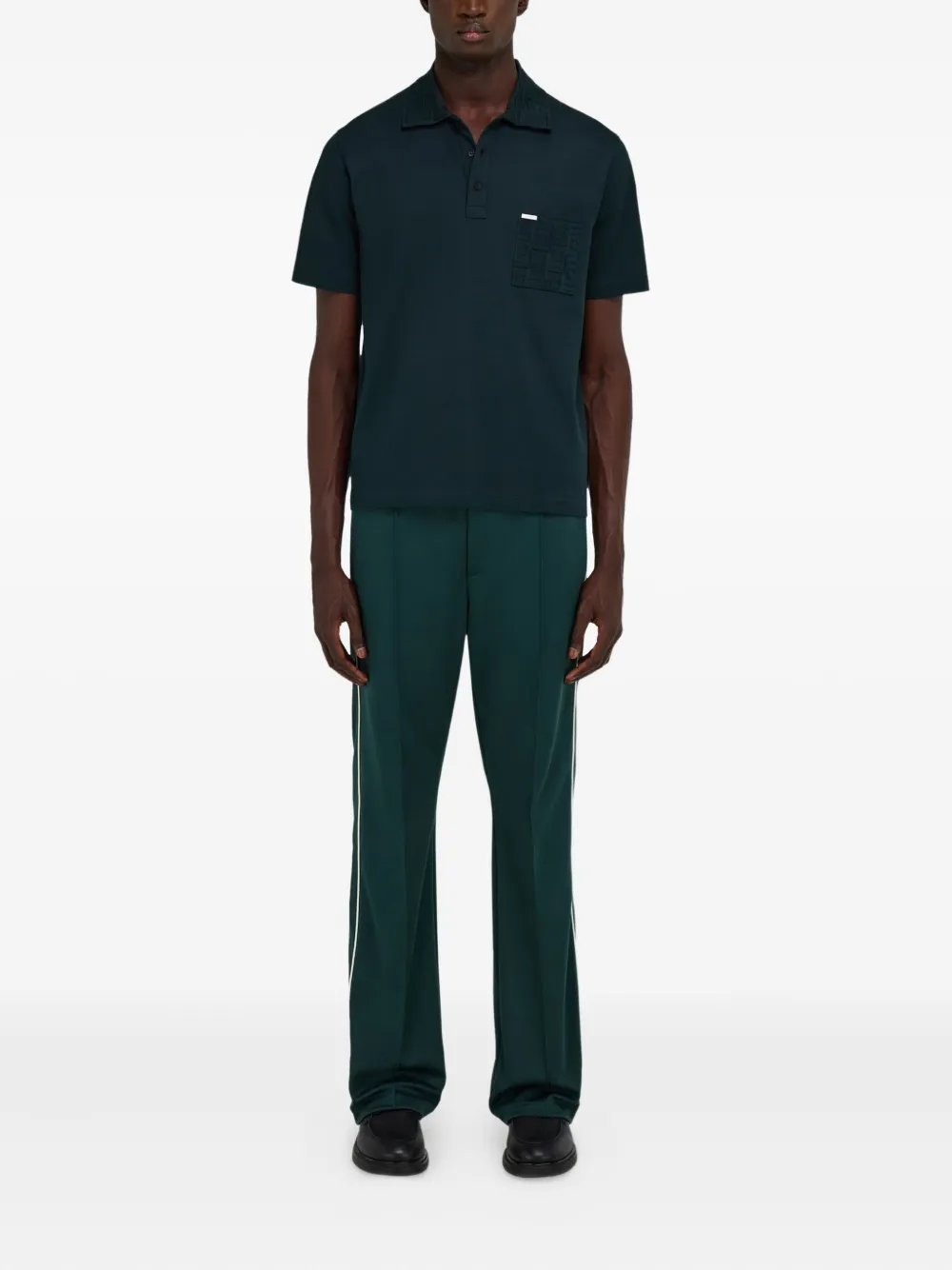 Ferragamo Poloshirt met V-hals - Groen