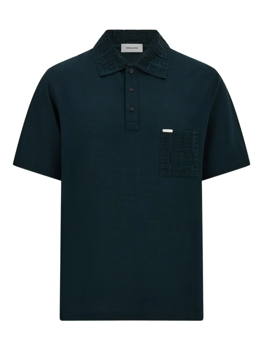 Ferragamo playera tipo polo con cuello en V | verde | Image 1