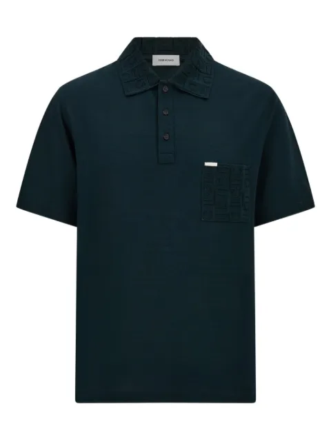 Ferragamo V-neck polo shirt