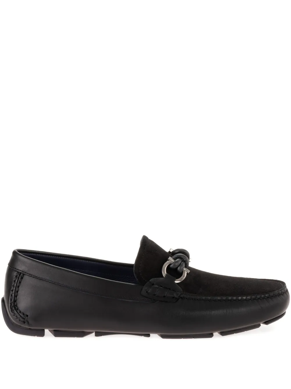 Ferragamo Gancini-detail loafers Black