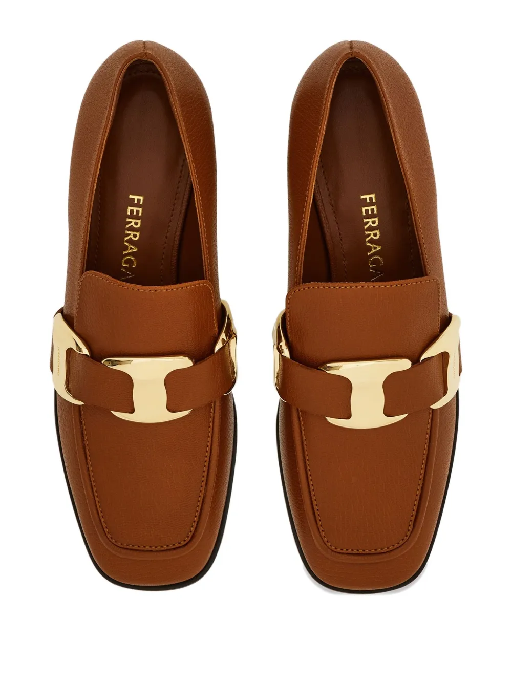 Ferragamo Vara leather loafers Brown