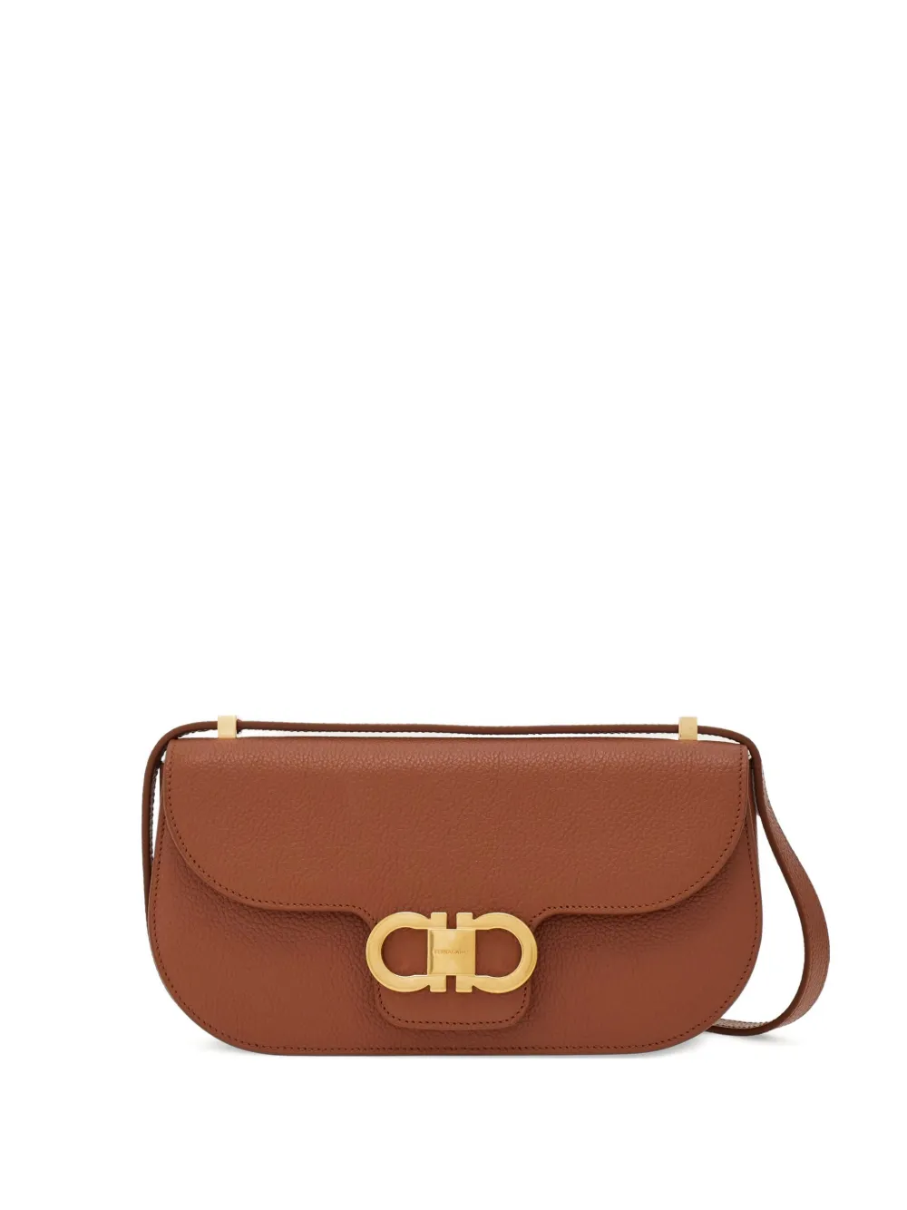 Ferragamo Double Gancini crossbodytas Bruin