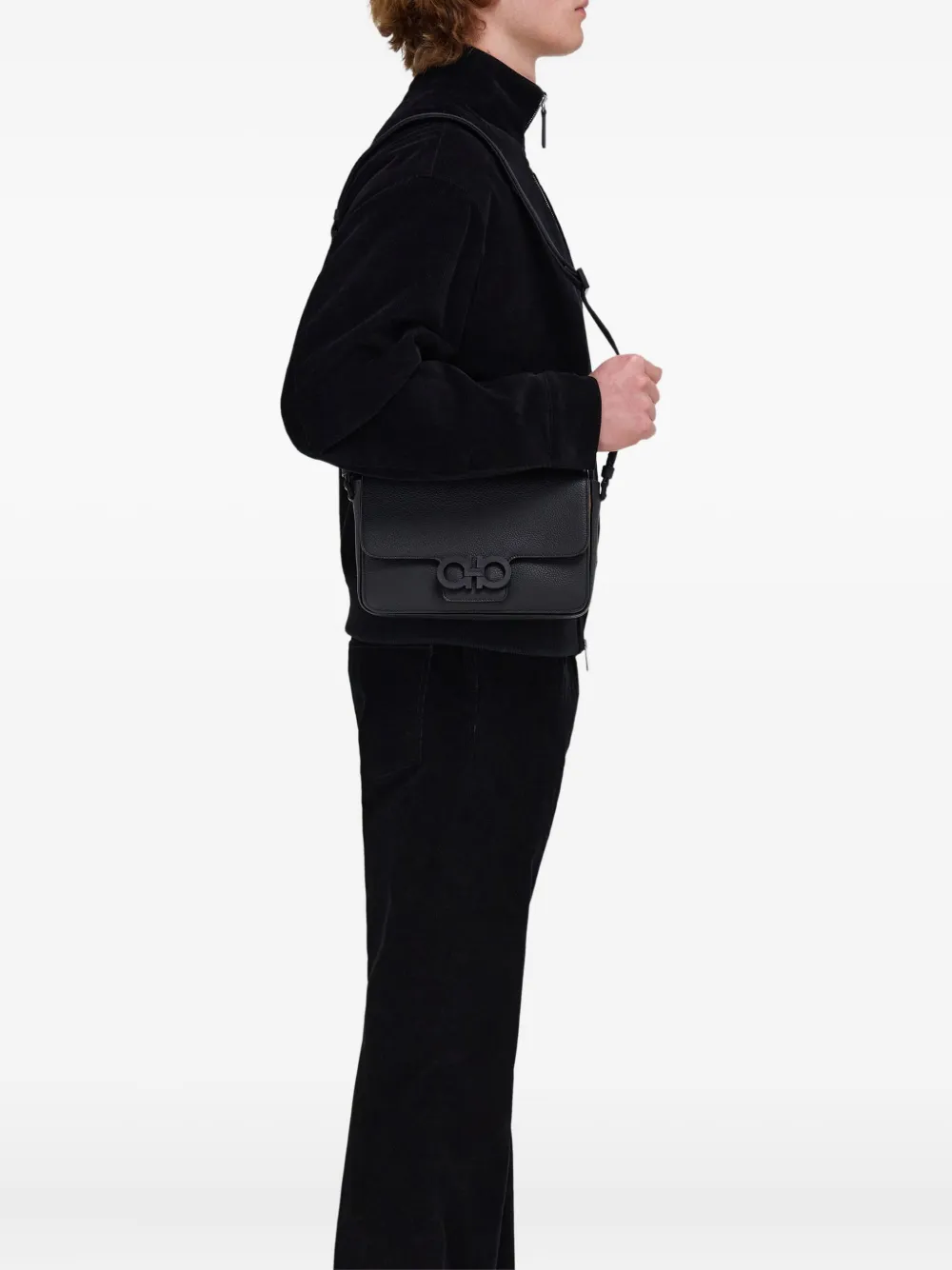 FERRAGAMO GANCINI-BUCKLE SHOULDER BAG