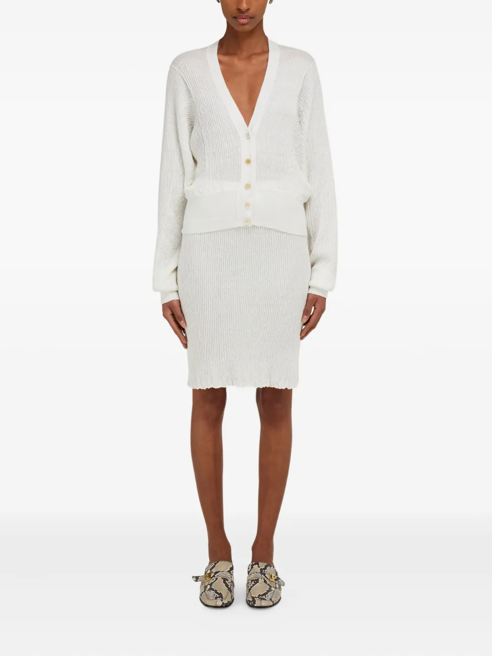 Ferragamo Jersey linen skirt | Fitted Skirts | Image 2